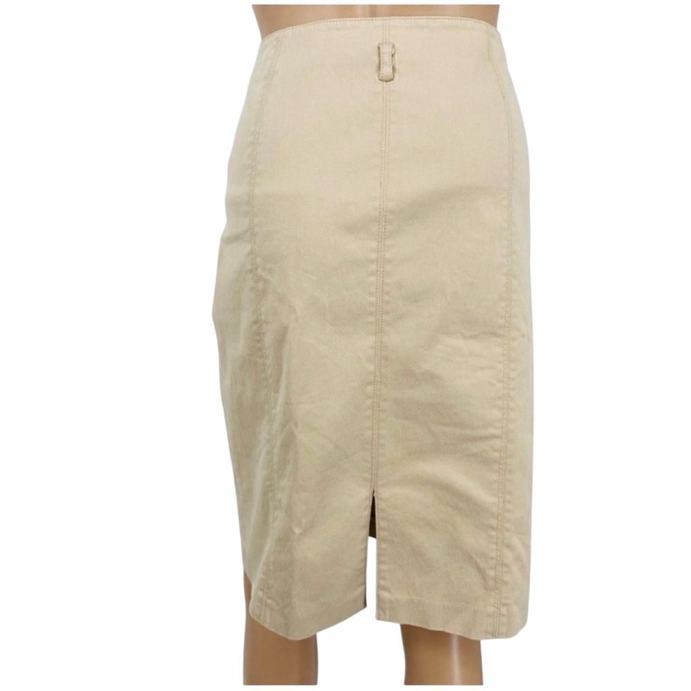 CITY DKNY Casual Beige Stretch Skirt Size 2 - Picture 4 of 10